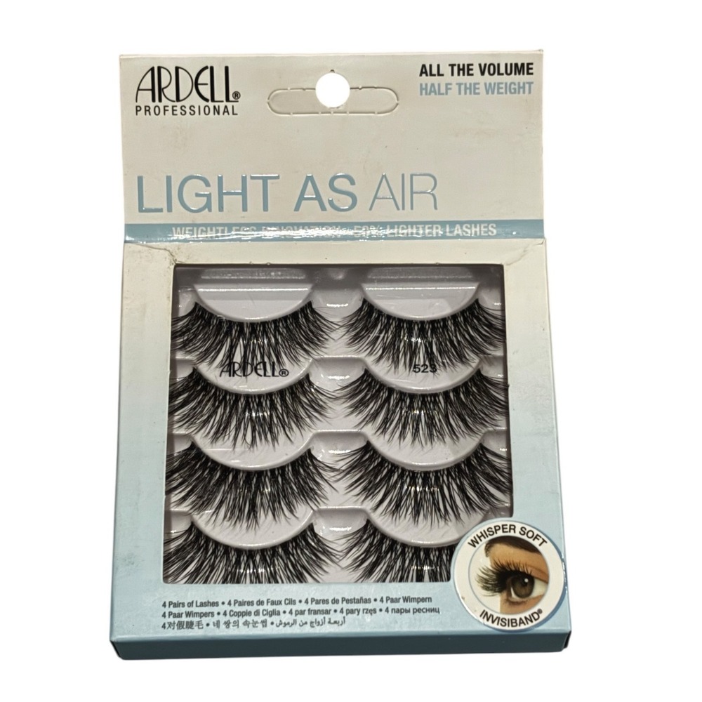 Ardell Professional Light As Air 523 False Eyelashes 4 Pairs Black Multipack